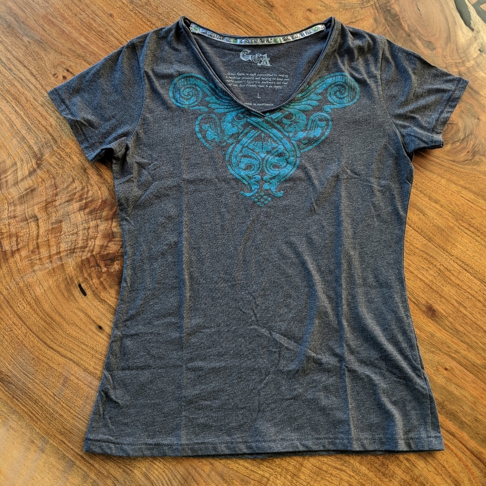 Green Apple Brand VNeck Yoga Tee